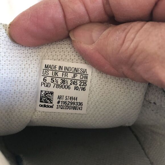 Adidas Superstar Size 6 GUC White/blue - Picture 6 of 7